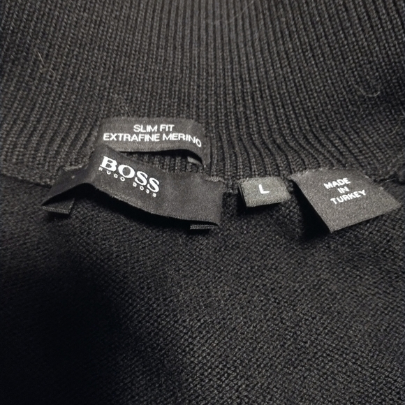 BOSS Hugo Boss Zip Front Wool Cardigan Sweater - Picture 2 of 7